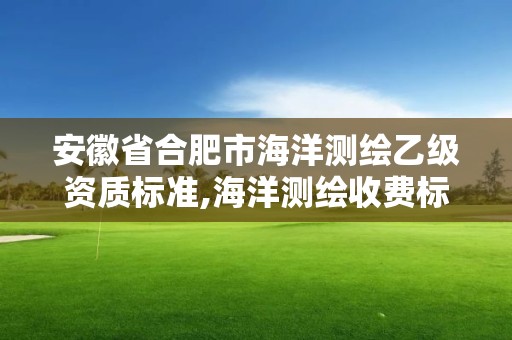 安徽省合肥市海洋测绘乙级资质标准,海洋测绘收费标准。