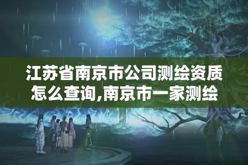 江苏省南京市公司测绘资质怎么查询,南京市一家测绘资质单位要使用