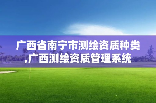 广西省南宁市测绘资质种类,广西测绘资质管理系统