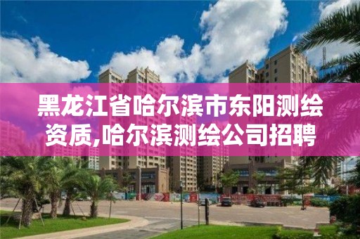 黑龙江省哈尔滨市东阳测绘资质,哈尔滨测绘公司招聘