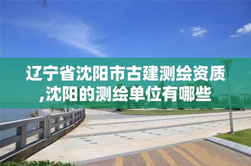 辽宁省沈阳市古建测绘资质,沈阳的测绘单位有哪些