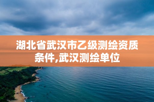 湖北省武汉市乙级测绘资质条件,武汉测绘单位