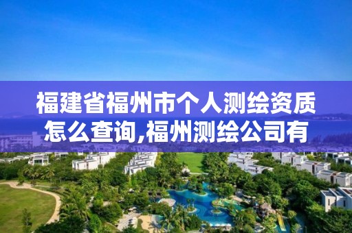 福建省福州市个人测绘资质怎么查询,福州测绘公司有几家。