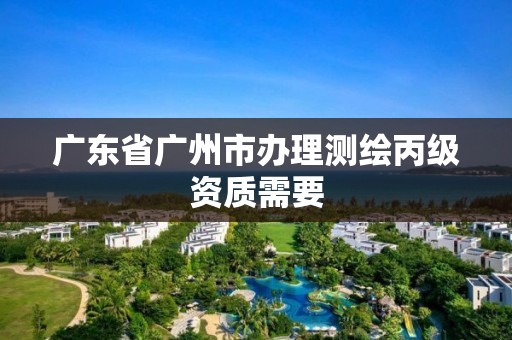 广东省广州市办理测绘丙级资质需要