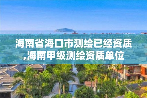 海南省海口市测绘已经资质,海南甲级测绘资质单位