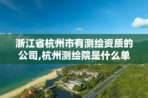 浙江省杭州市有测绘资质的公司,杭州测绘院是什么单位