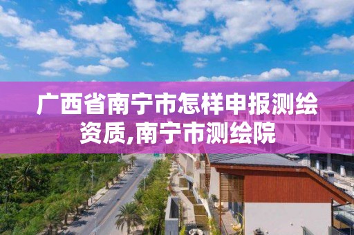 广西省南宁市怎样申报测绘资质,南宁市测绘院