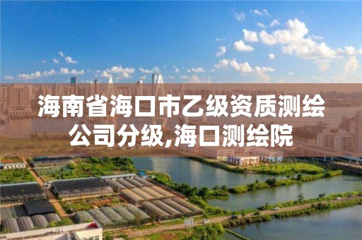 海南省海口市乙级资质测绘公司分级,海口测绘院