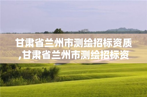 甘肃省兰州市测绘招标资质,甘肃省兰州市测绘招标资质公示