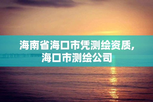 海南省海口市凭测绘资质,海口市测绘公司