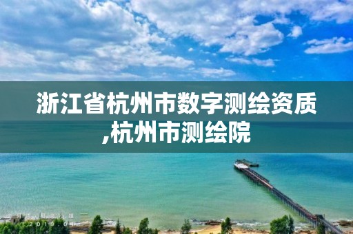 浙江省杭州市数字测绘资质,杭州市测绘院