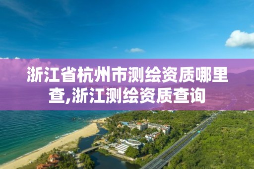 浙江省杭州市测绘资质哪里查,浙江测绘资质查询