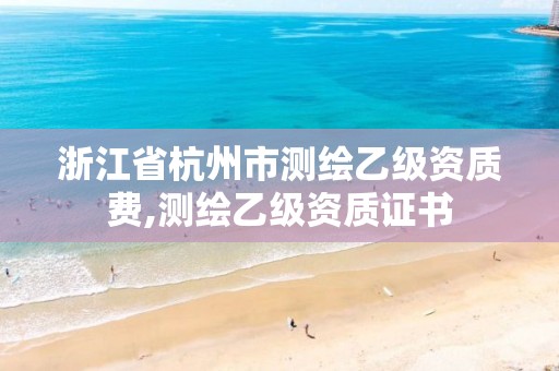 浙江省杭州市测绘乙级资质费,测绘乙级资质证书