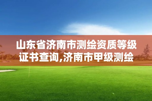 山东省济南市测绘资质等级证书查询,济南市甲级测绘资质单位。