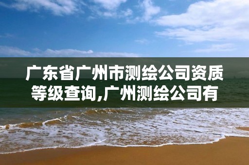 广东省广州市测绘公司资质等级查询,广州测绘公司有哪些