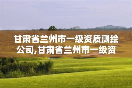 甘肃省兰州市一级资质测绘公司,甘肃省兰州市一级资质测绘公司有几家