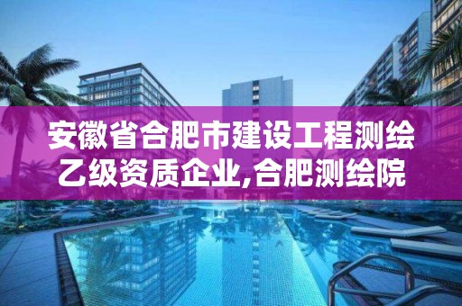 安徽省合肥市建设工程测绘乙级资质企业,合肥测绘院是什么单位。