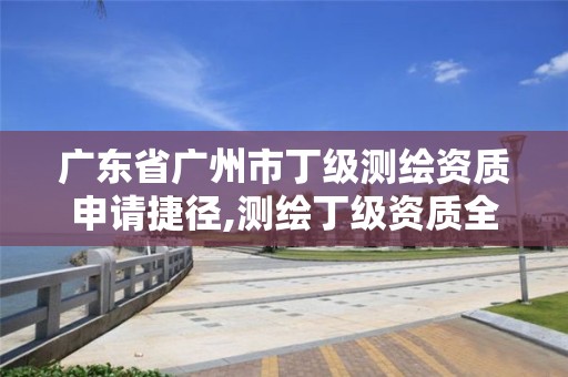 广东省广州市丁级测绘资质申请捷径,测绘丁级资质全套申请文件