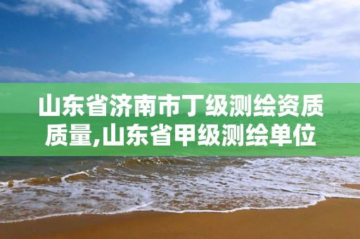 山东省济南市丁级测绘资质质量,山东省甲级测绘单位