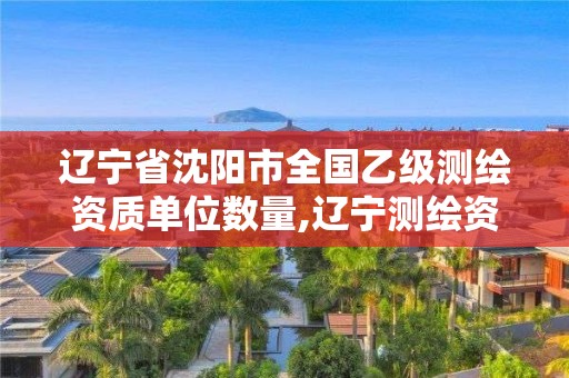 辽宁省沈阳市全国乙级测绘资质单位数量,辽宁测绘资质查询。