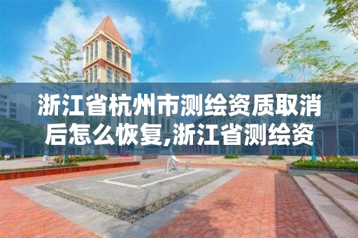 浙江省杭州市测绘资质取消后怎么恢复,浙江省测绘资质延期公告。