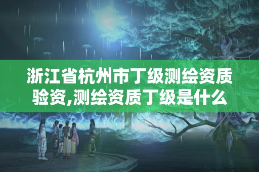 浙江省杭州市丁级测绘资质验资,测绘资质丁级是什么意思