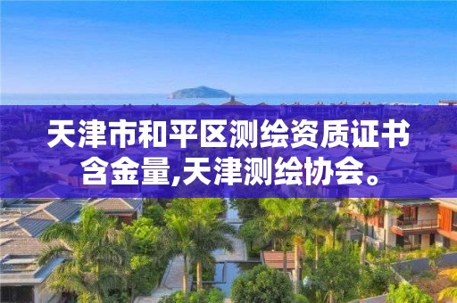 天津市和平区测绘资质证书含金量,天津测绘协会。