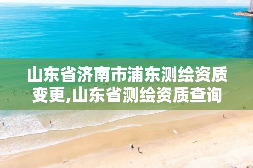 山东省济南市浦东测绘资质变更,山东省测绘资质查询