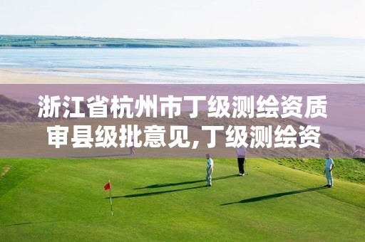 浙江省杭州市丁级测绘资质审县级批意见,丁级测绘资质能承担的业务。