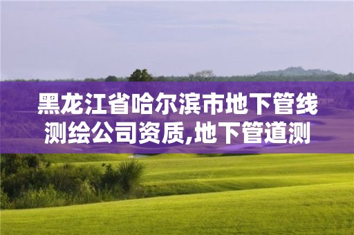 黑龙江省哈尔滨市地下管线测绘公司资质,地下管道测绘工作是做什么