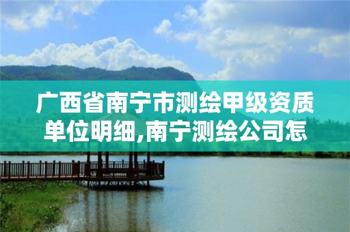 广西省南宁市测绘甲级资质单位明细,南宁测绘公司怎么收费标准