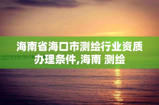 海南省海口市测绘行业资质办理条件,海南 测绘