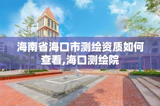 海南省海口市测绘资质如何查看,海口测绘院