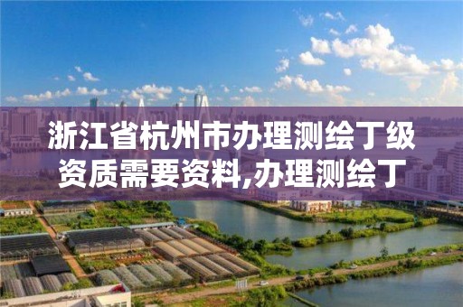 浙江省杭州市办理测绘丁级资质需要资料,办理测绘丁级资质需要什么条件