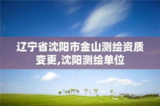 辽宁省沈阳市金山测绘资质变更,沈阳测绘单位