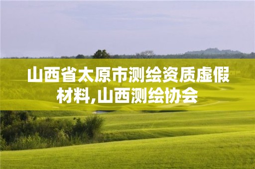 山西省太原市测绘资质虚假材料,山西测绘协会