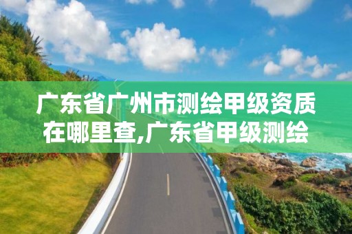 广东省广州市测绘甲级资质在哪里查,广东省甲级测绘资质单位有多少