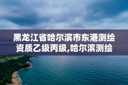 黑龙江省哈尔滨市东港测绘资质乙级丙级,哈尔滨测绘有限公司