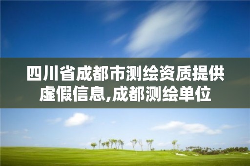 四川省成都市测绘资质提供虚假信息,成都测绘单位