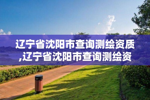 辽宁省沈阳市查询测绘资质,辽宁省沈阳市查询测绘资质的公司