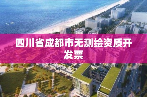 四川省成都市无测绘资质开发票