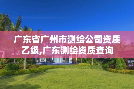 广东省广州市测绘公司资质乙级,广东测绘资质查询