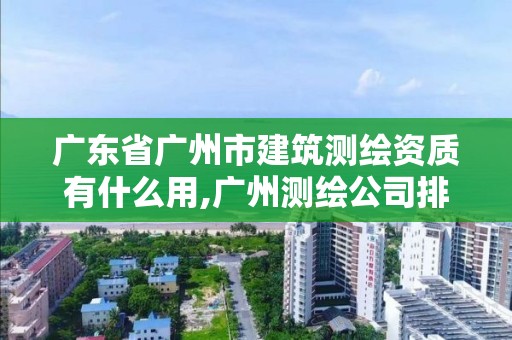 广东省广州市建筑测绘资质有什么用,广州测绘公司排名