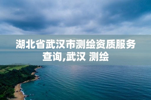 湖北省武汉市测绘资质服务查询,武汉 测绘