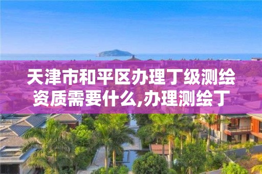 天津市和平区办理丁级测绘资质需要什么,办理测绘丁级资质需要什么条件。