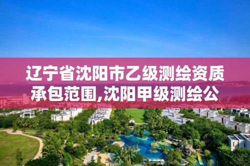 辽宁省沈阳市乙级测绘资质承包范围,沈阳甲级测绘公司