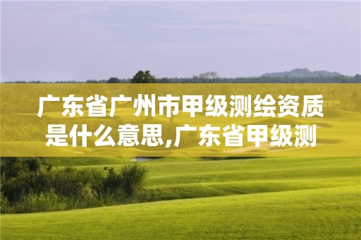 广东省广州市甲级测绘资质是什么意思,广东省甲级测绘资质单位有多少。