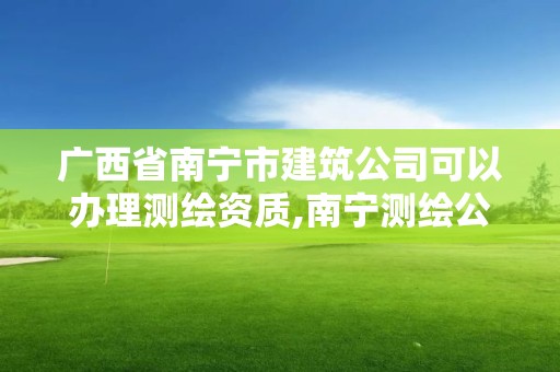 广西省南宁市建筑公司可以办理测绘资质,南宁测绘公司怎么收费标准