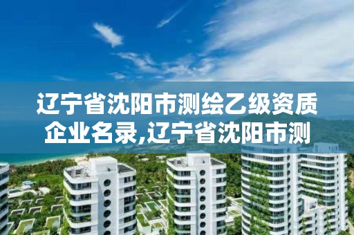 辽宁省沈阳市测绘乙级资质企业名录,辽宁省沈阳市测绘乙级资质企业名录公示