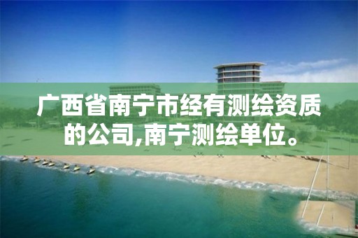 广西省南宁市经有测绘资质的公司,南宁测绘单位。